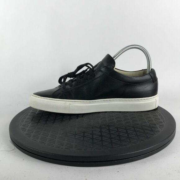Common Projects Achilles Low Black/White Leather Shoes EU 37 Women’s Size 7 - Picture 9 of 11